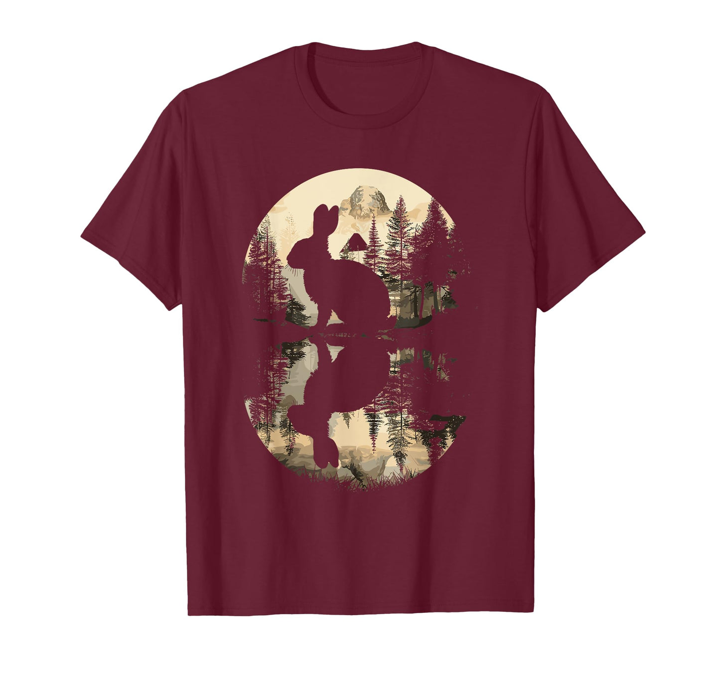 Rabbit Reflection Cute Bunny Nature Wildlife T-Shirt