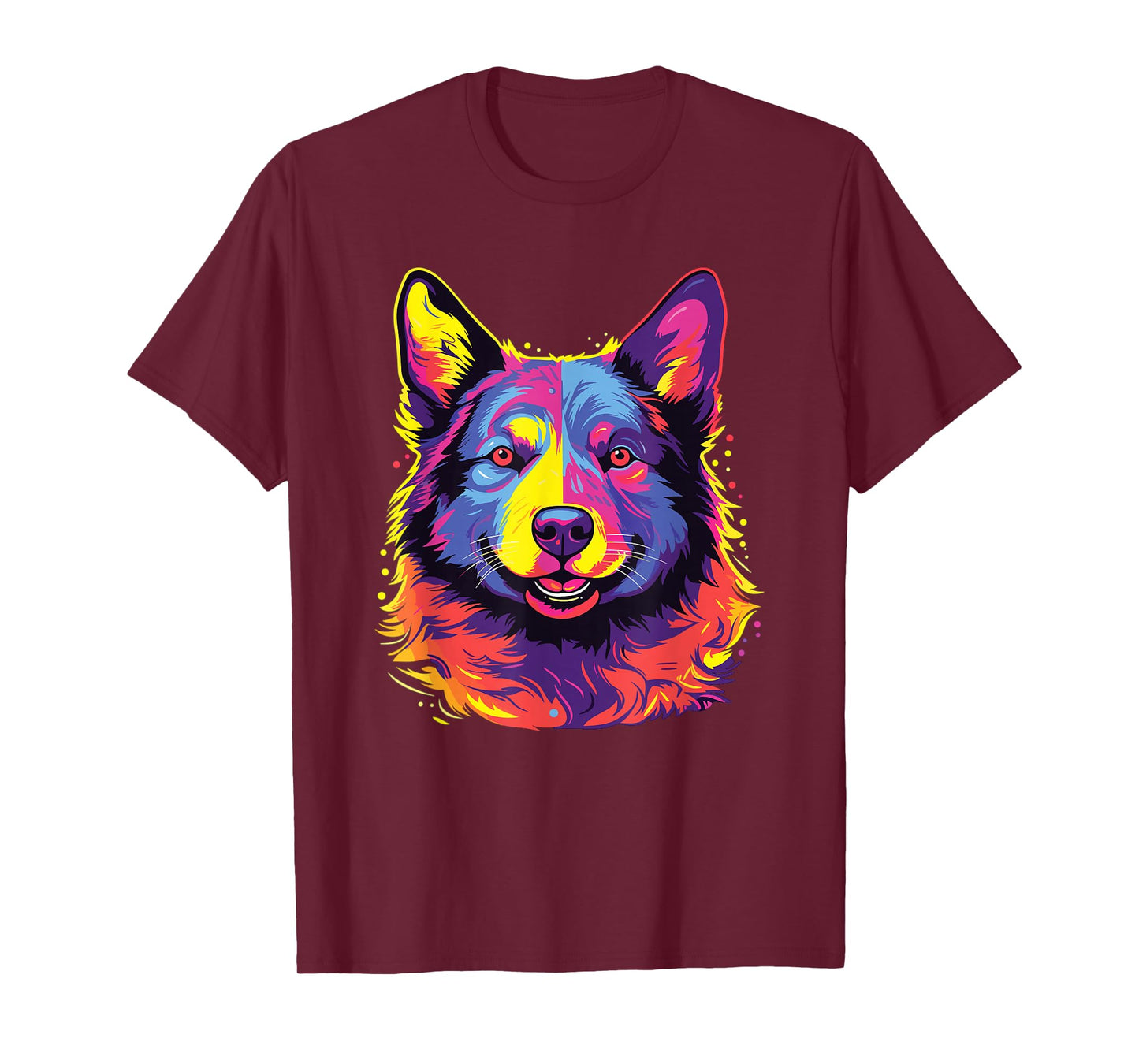 Watercolor Colorful Karelian Bear Dog Dogs T-Shirt