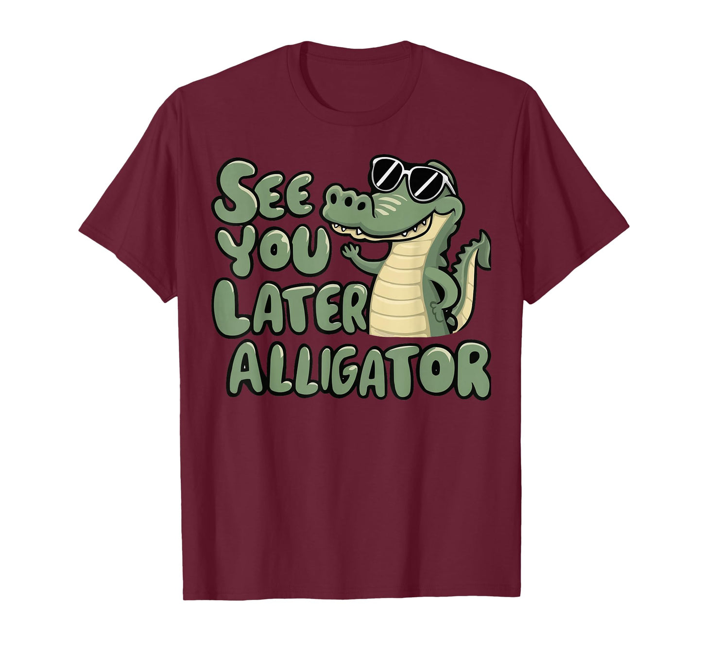 See You Later Alligator Swamp Crocodile Goodbye Reptile Kids T-Shirt