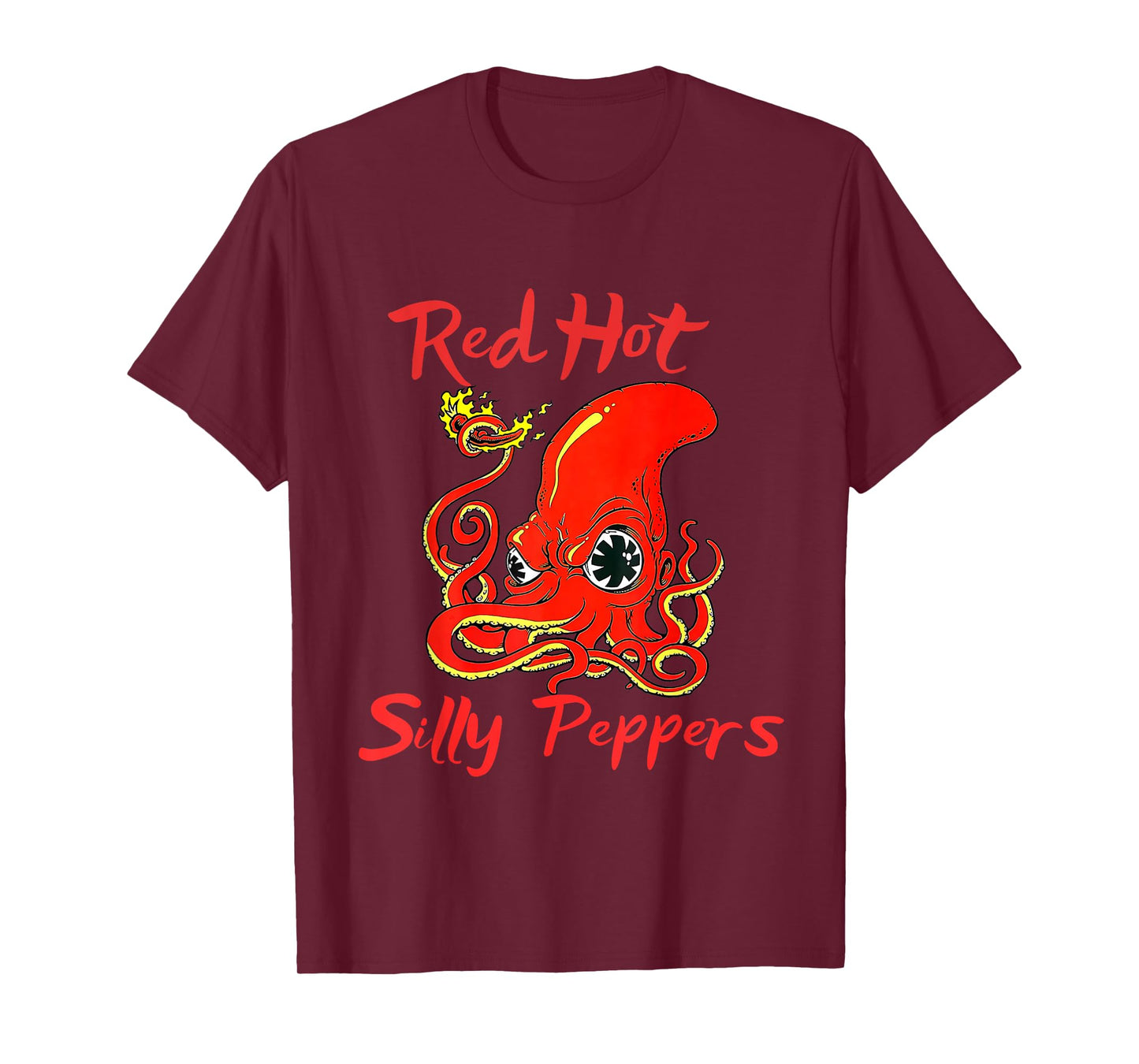 Octopus Chilli Tee Red Hot Silly Peppers Funny T-Shirt