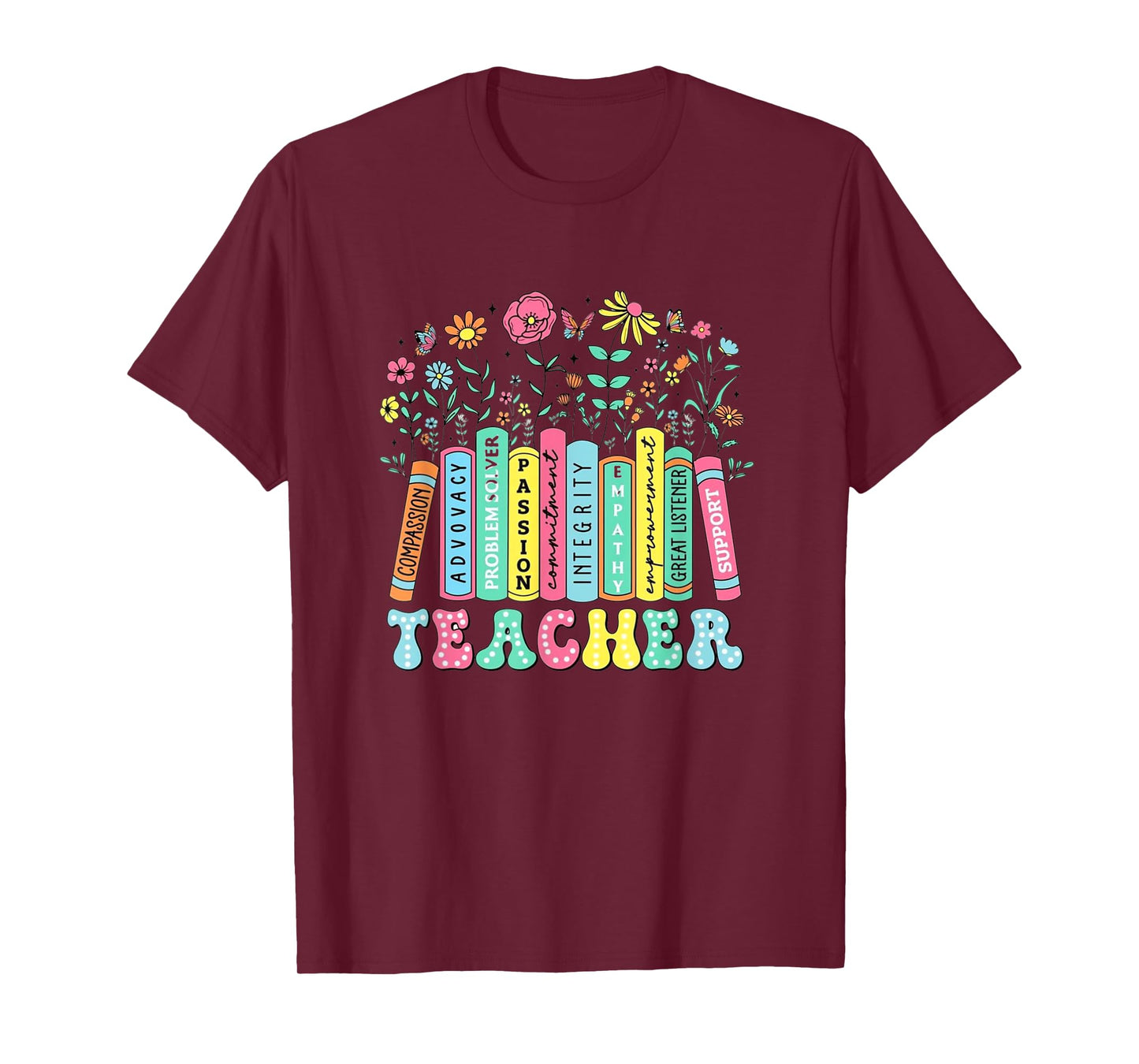 Back to School Cute Floral Teacher T-Shirt, Teacher Life T-Shirt