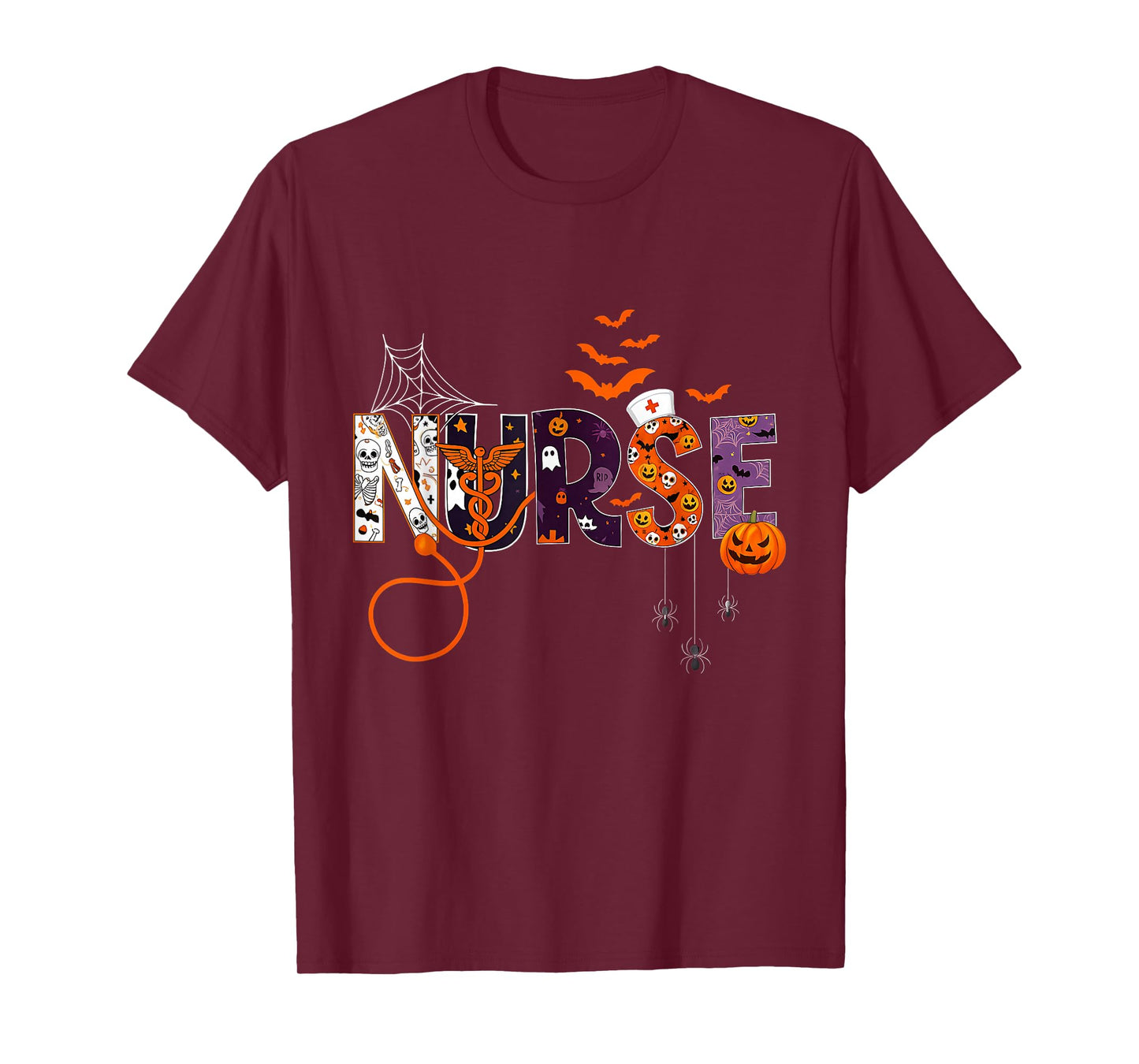 Ghost Nurse Healthcare Worker Cute Nurse Halloween T-Shirt