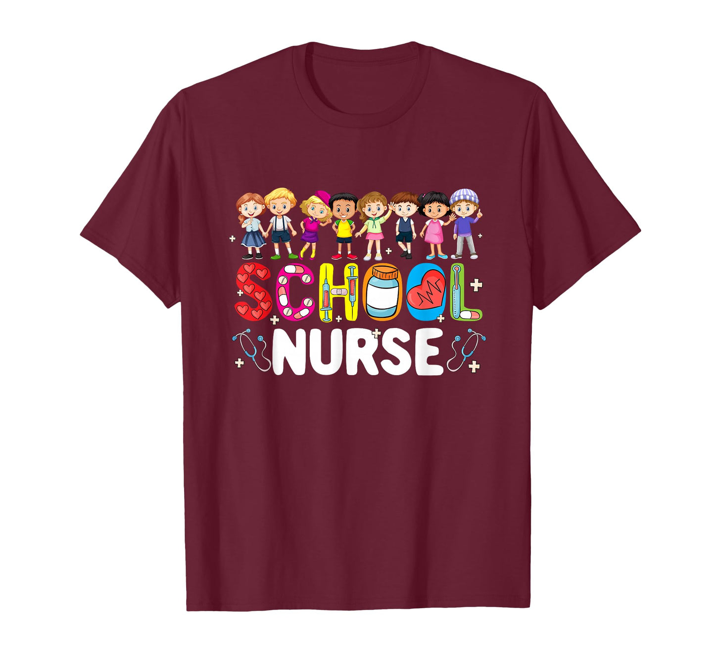 School Nurse Back To School Nursing Stethoscope Adults T-Shirt