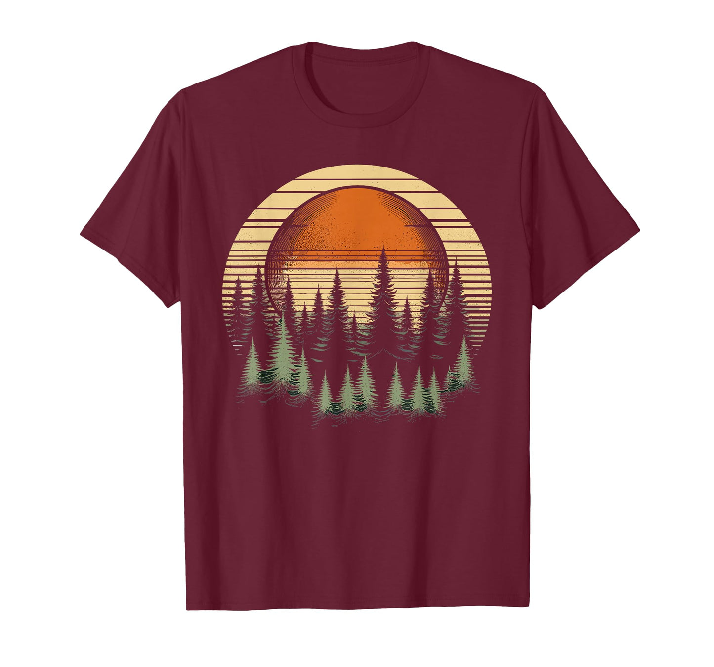 Trees Wildlife Nature Retro Forest T-Shirt