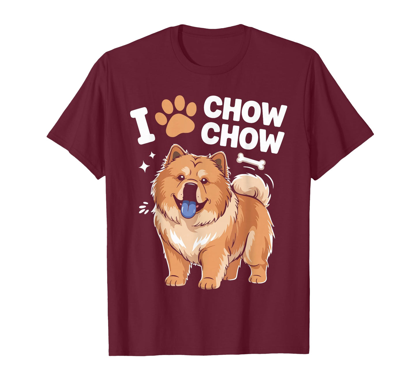 I Love Chow Chow Dog Lover Design T-Shirt