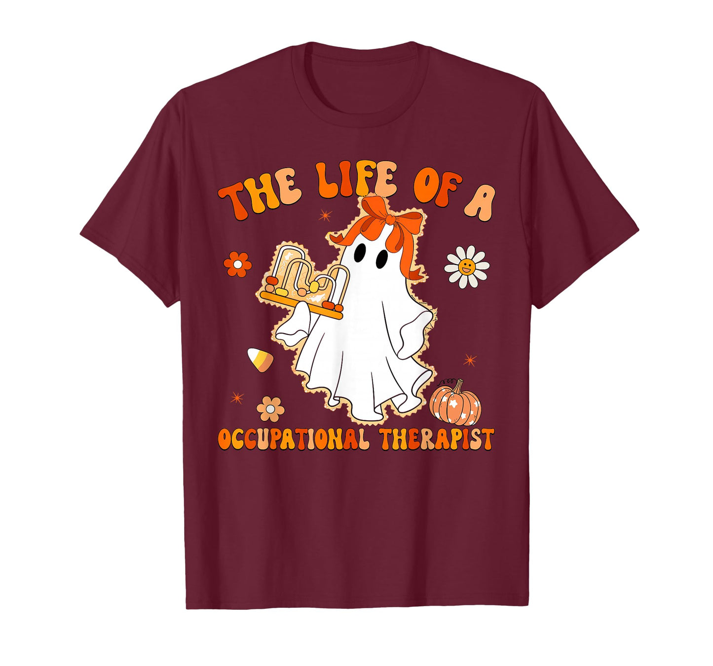 Groovy Life of A OT Occupational Therapist Ghost Halloween T-Shirt