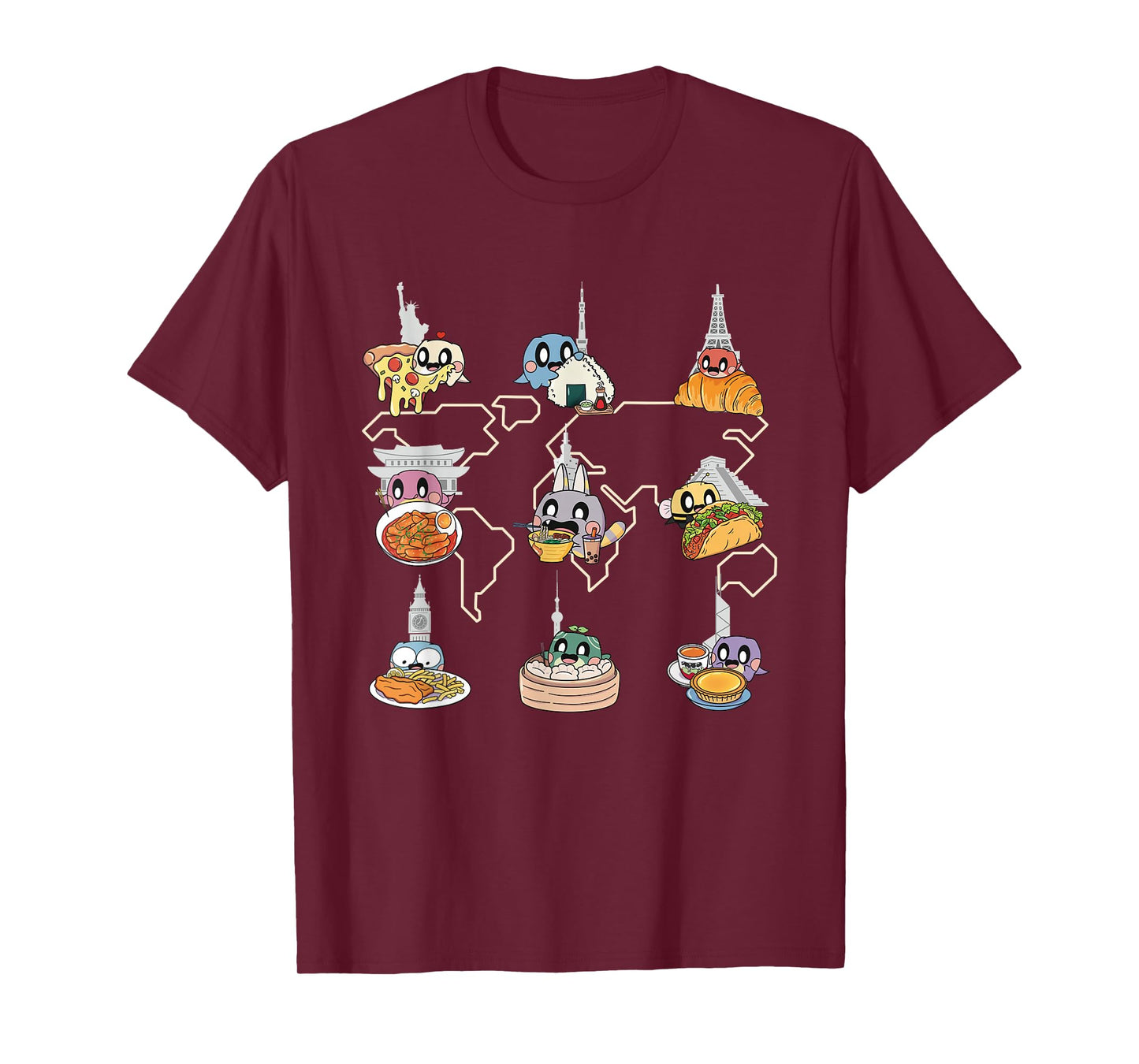 International Flavours by Dinobean Studios Cute White Print! T-Shirt