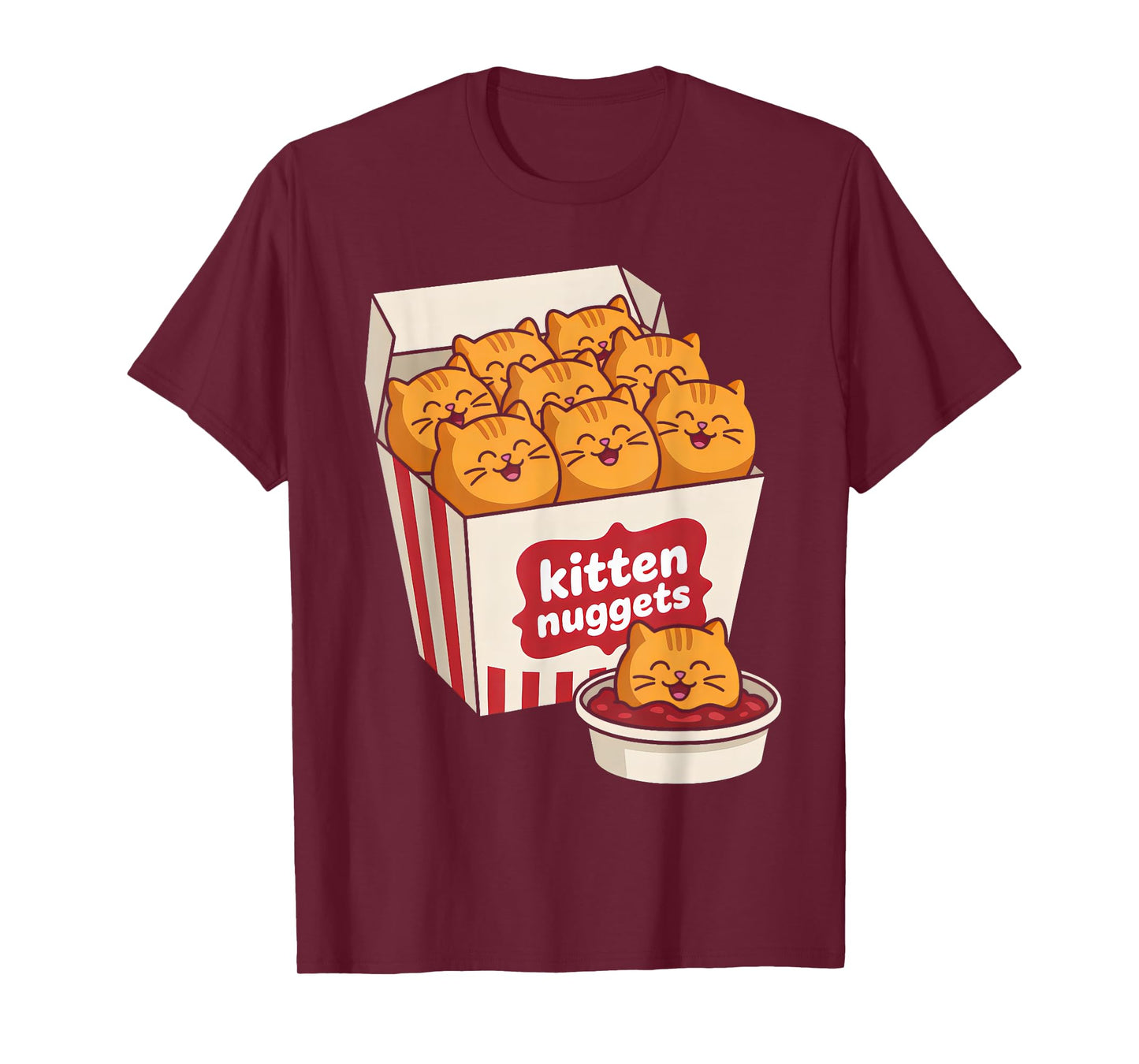 Funny Cat Owner Kitten Nuggets Food Pun Cat Lover Men Women T-Shirt