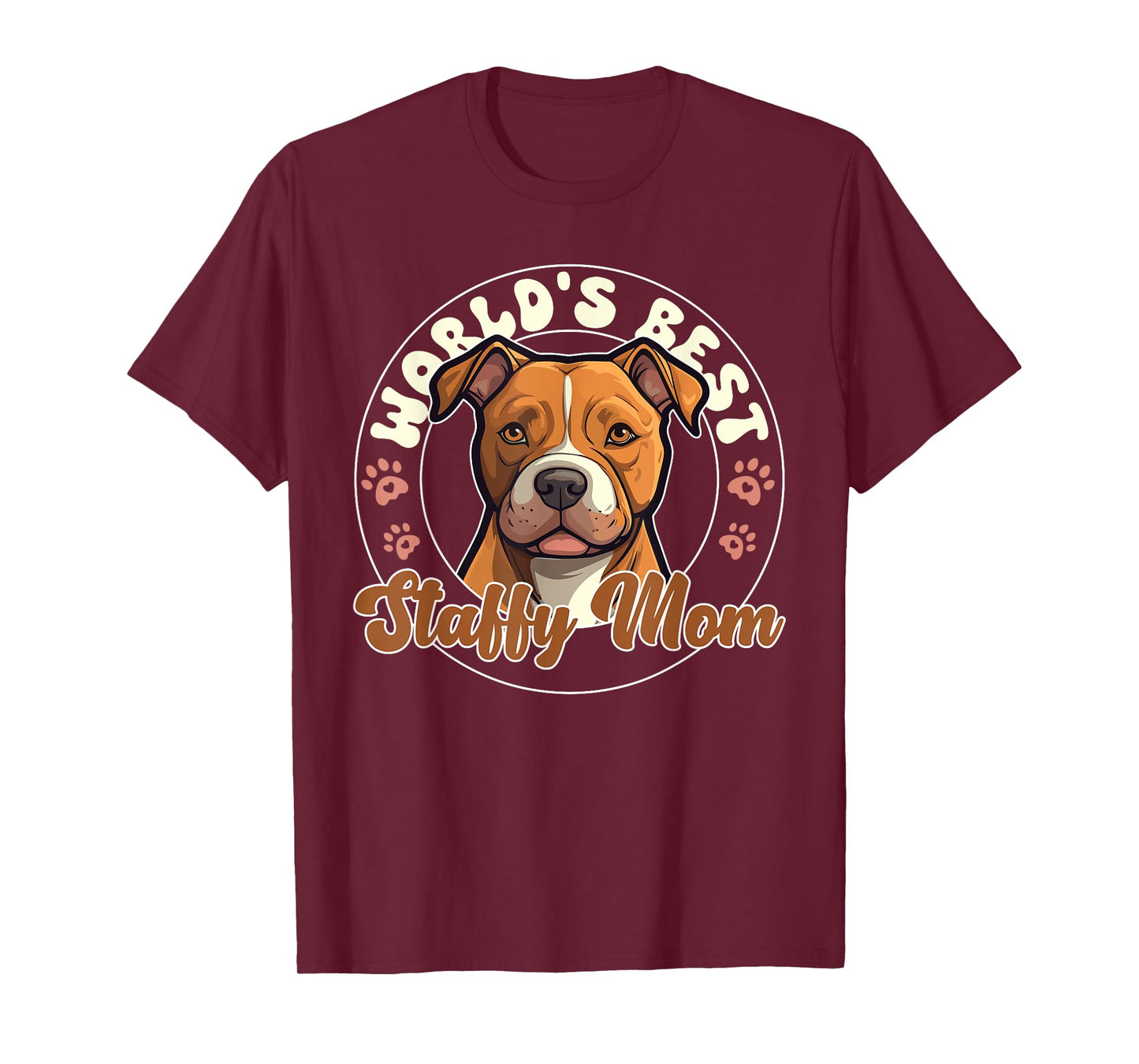 American Staffordshire Terrier World's Best Staffy Mom T-Shirt