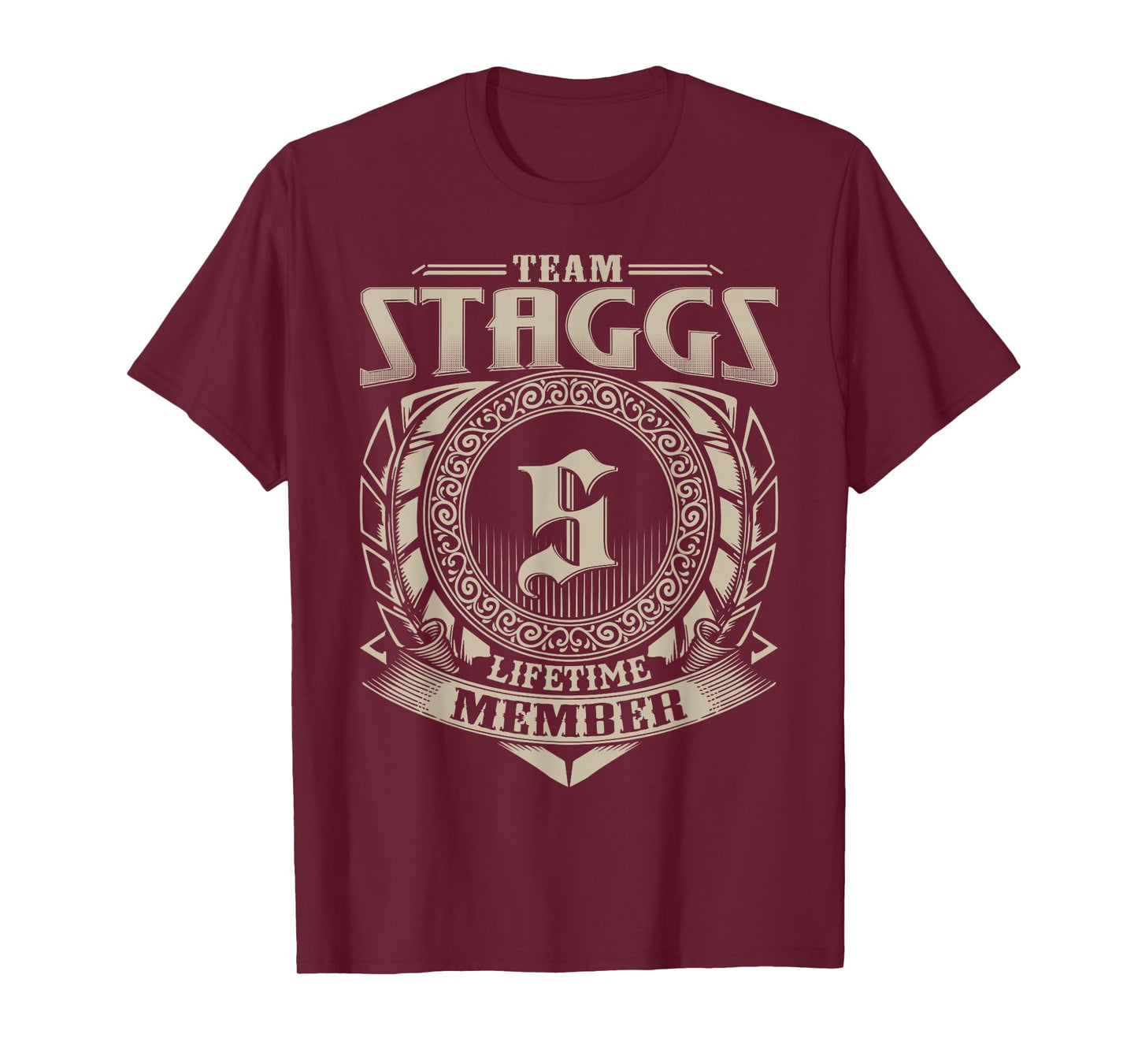 Team STAGGS Lifetime Member Funny STAGGS Family Name Vintage T-Shirt