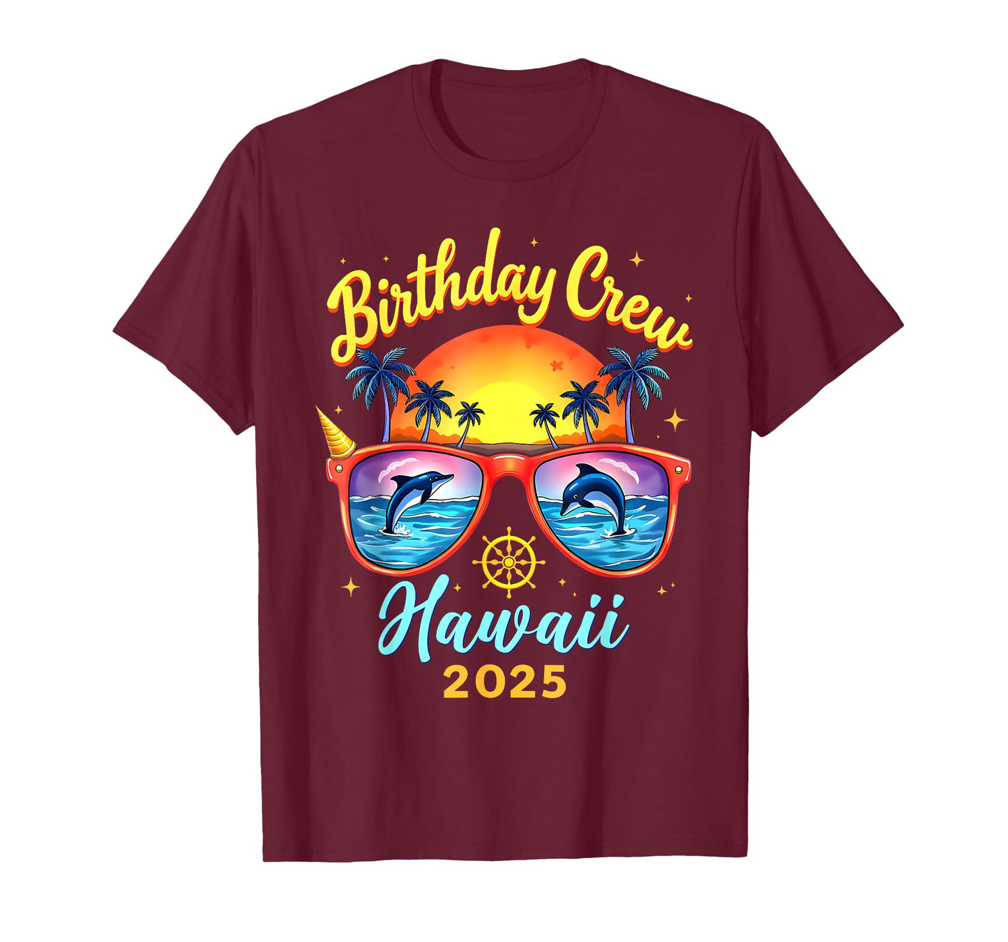 Birthday Crew Vacation Hawaii 2025 Party Matching Cruise T-Shirt