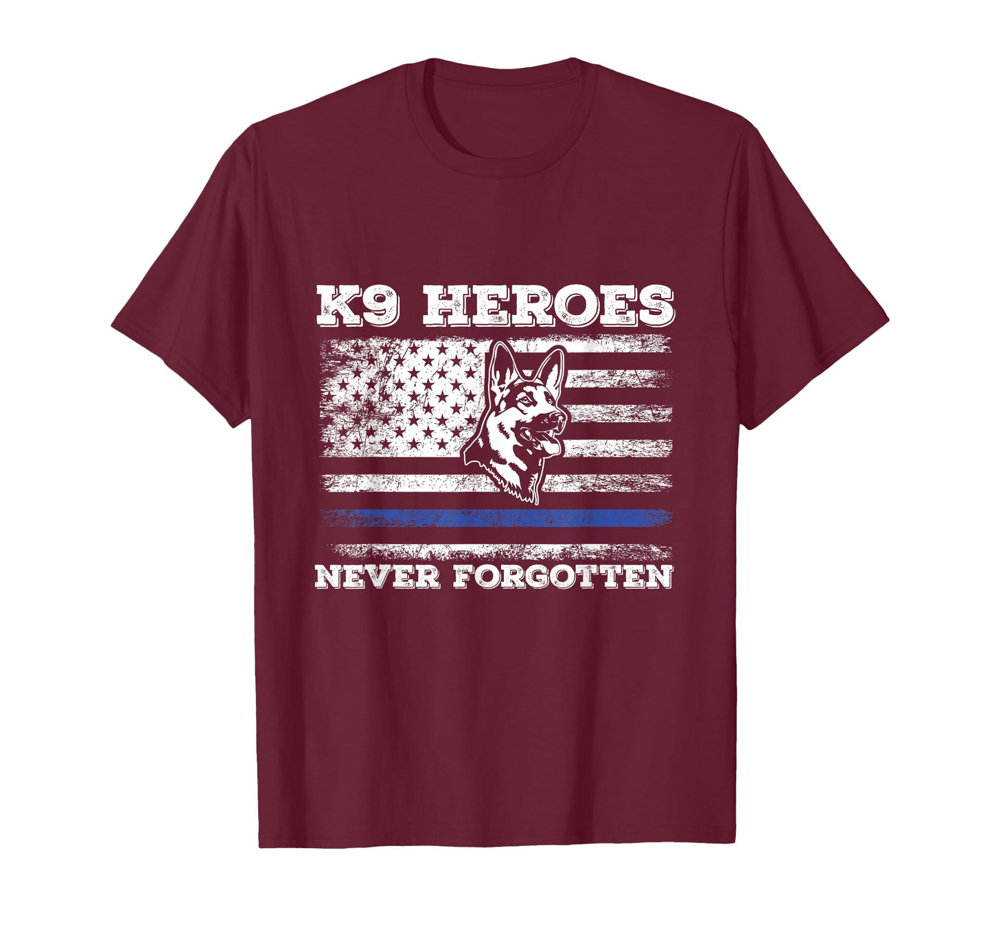 K9 Veteran Military Working Dog USA US Flag K9 Veterans Day T-Shirt for Men Women Girls Kids