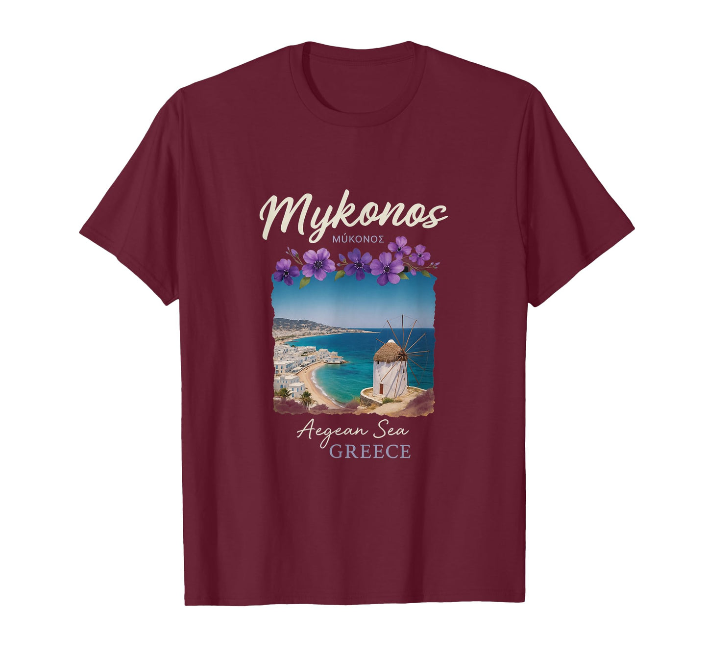 Mykonos Greece Getaway Aegean Sea Island Style T-Shirt