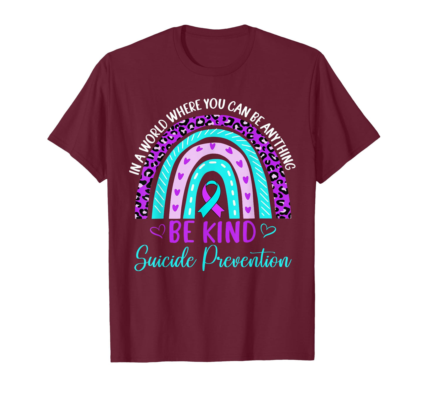 Vintage Rainbow Suicide Prevention Awareness Men Women T-Shirt
