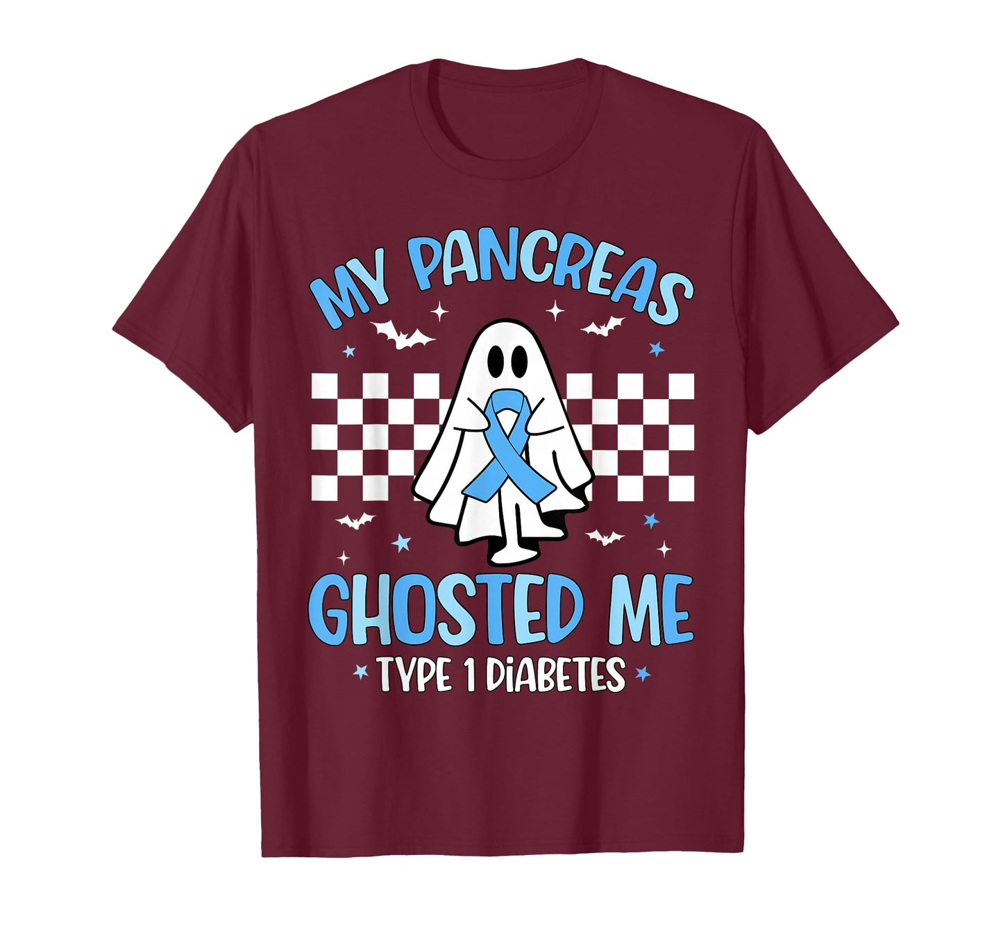 Halloween My Pancreas Ghosted Me Funny Type 1 Diabetes T1D T-Shirt