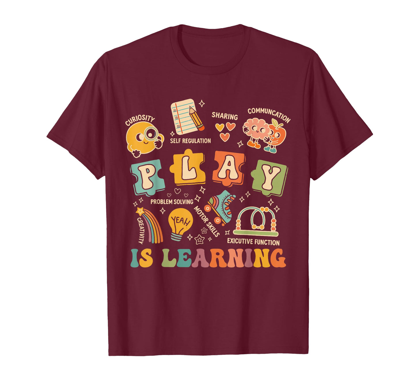 Retro Play is Learning Kindergarten Teacher Team Funny Women T-Shirt
