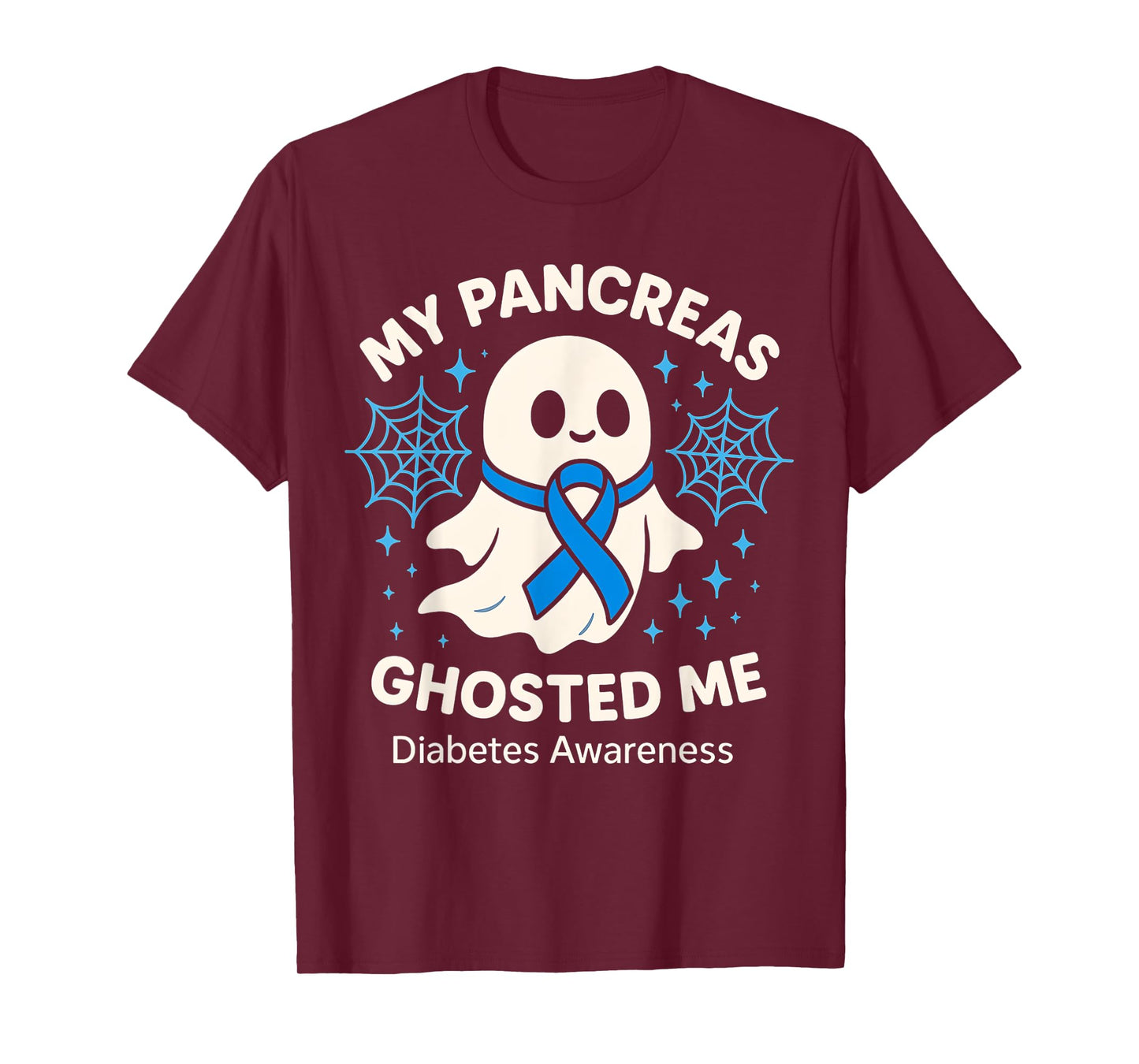 Funny Halloween Diabetes Awareness My Pancreas Ghosted Me T-Shirt
