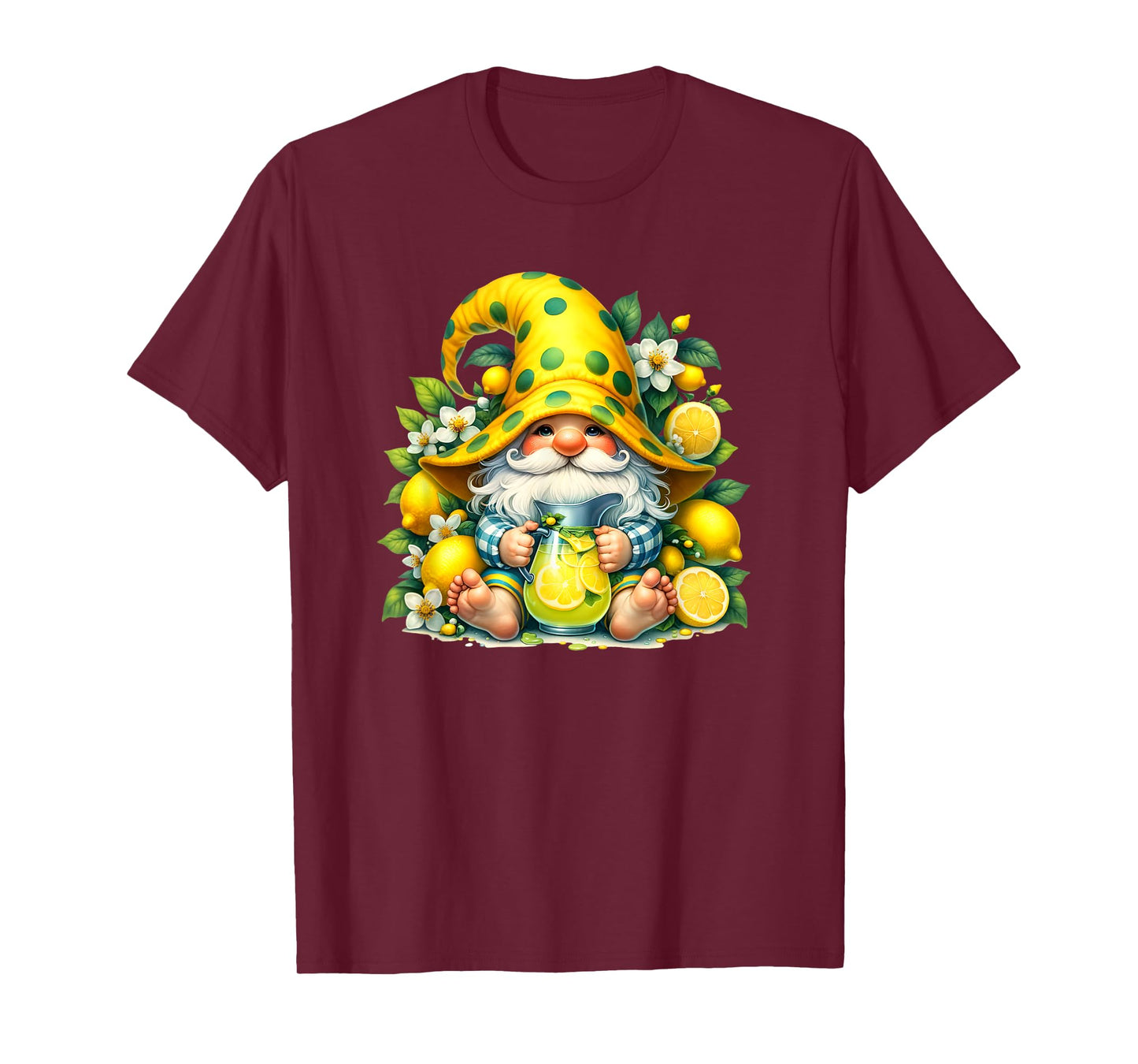 Lemonade Gnome For Women And Men Lemon Fruits For Summer T-Shirt