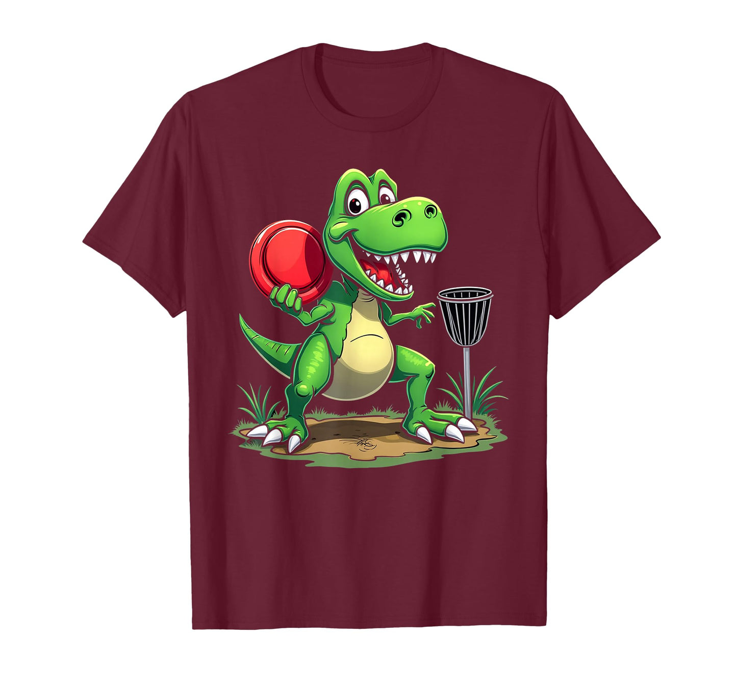 Disc Golf Dinosaur Thrower Jurassic Chain Basket Boys Girls T-Shirt