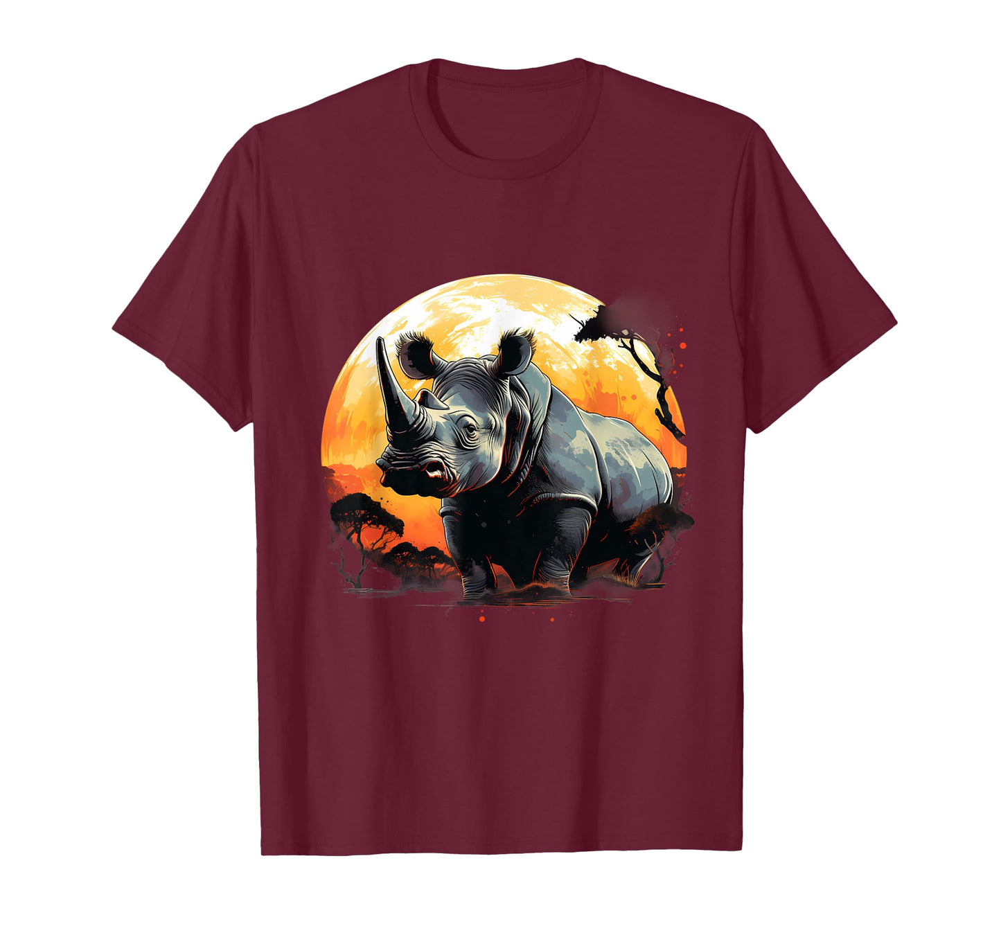 Rhino Nature Animal Art Rhinoceros Wildlife Motif Savanna T-Shirt