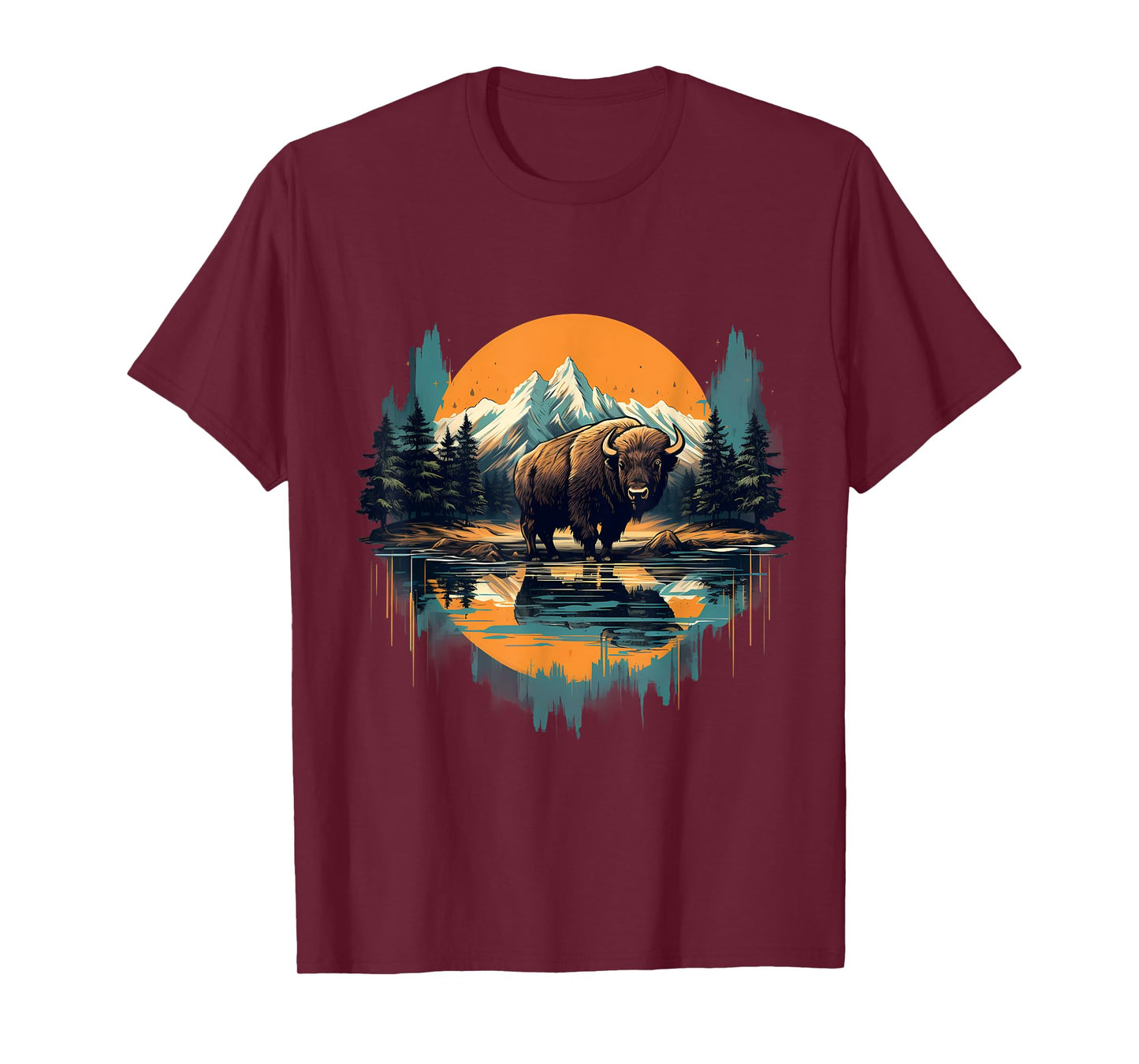 Buffalo Wildlife Animal Art Artwork Bison Savanna Nature T-Shirt