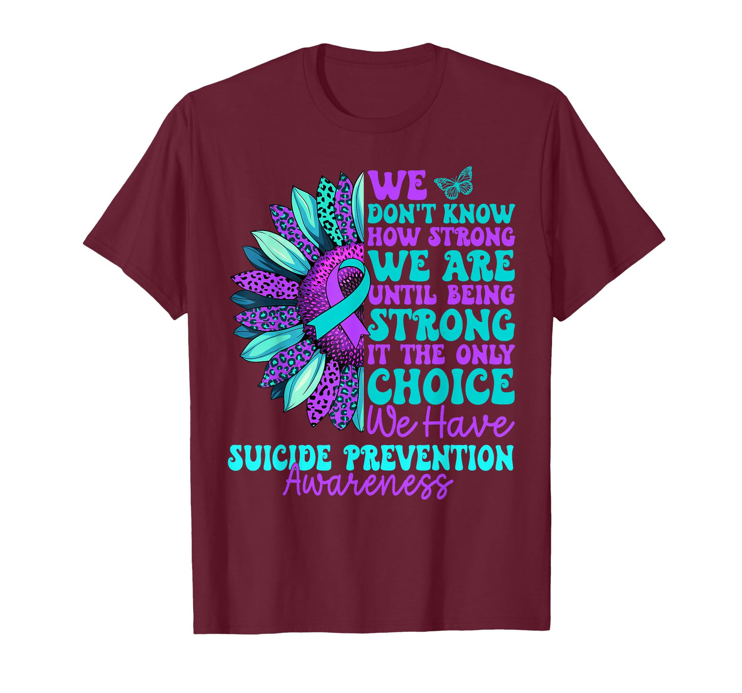 Vintage Sunflower Suicide Prevention Awareness Men Women T-Shirt