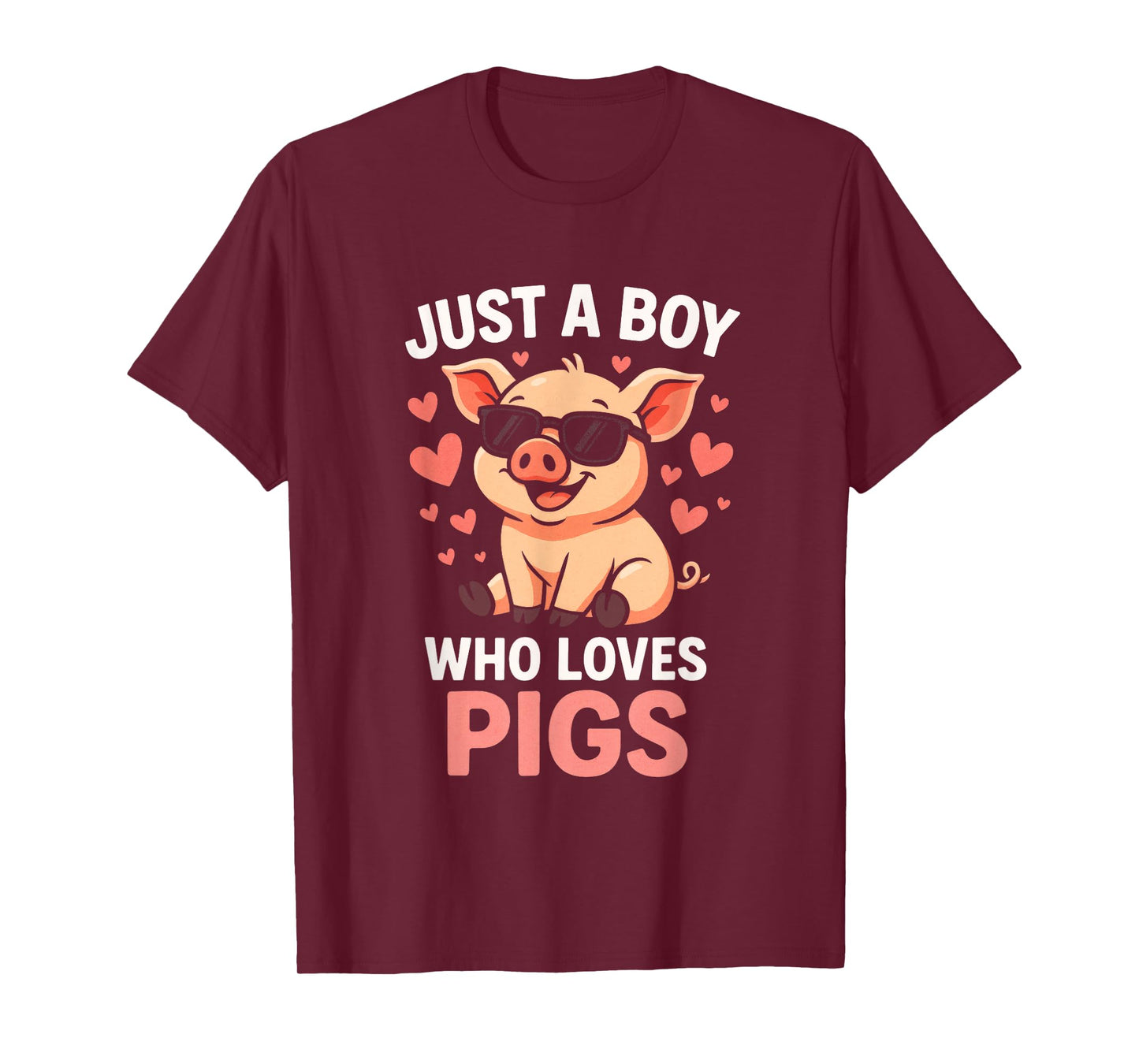 Just A Boy Who Loves Pigs - Funny Farmer Humor T-Shirt