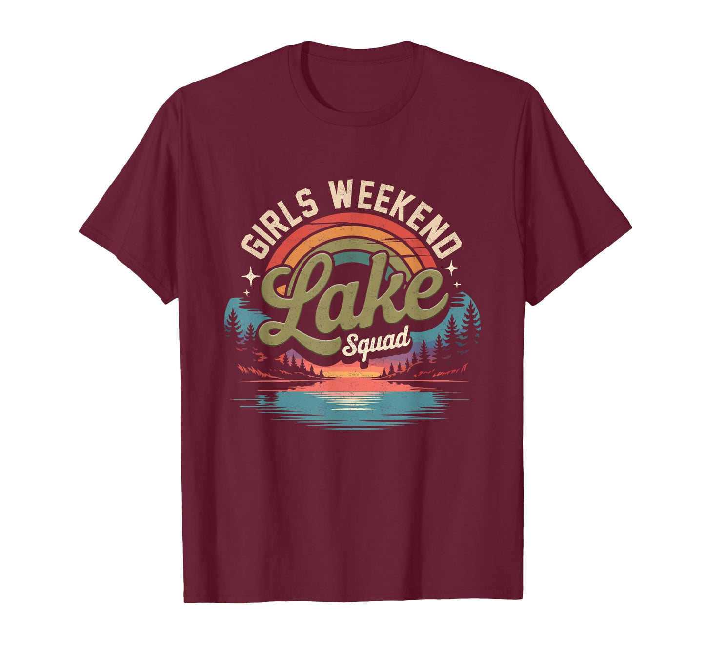 Girls Weekend Trip Daughter Sunset Lake Squad Adventure T-Shirt