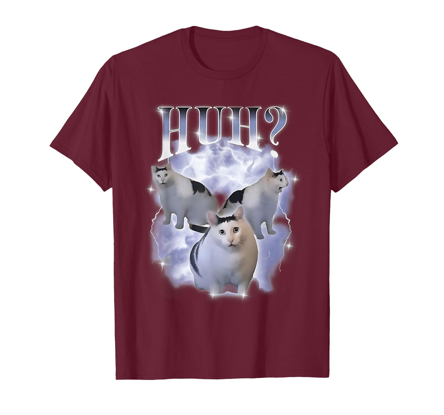Huh Cat Chonky Ben Meme 90s Silly Cat Specific Dank Meme T-Shirt