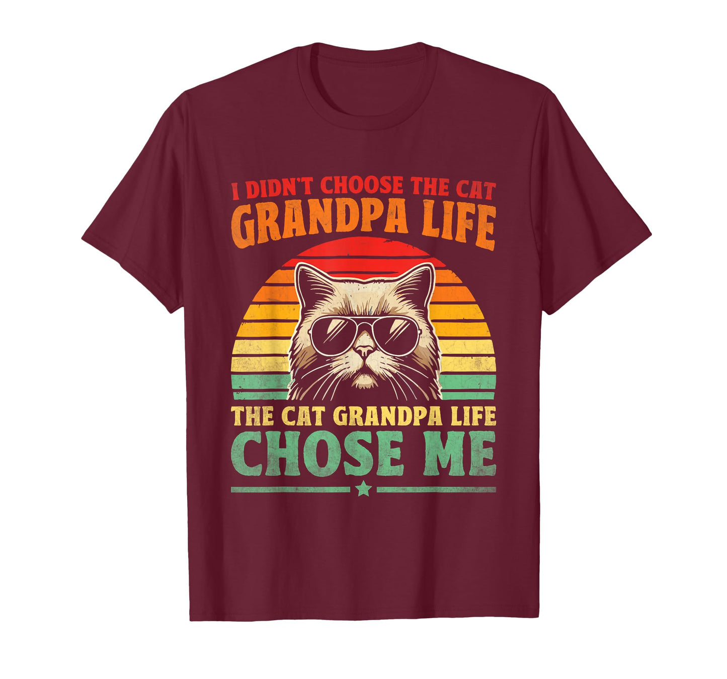 Cat Grandpa Life Cat Lover Grandpa Cat Grandfather T-Shirt