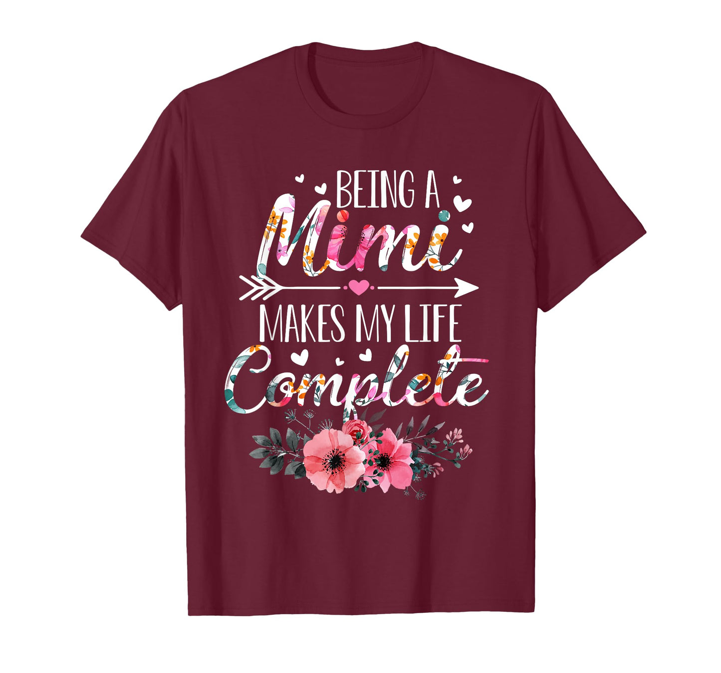 Being A Mimi Makes My Life Complete Announcement Grandparent T-Shirt