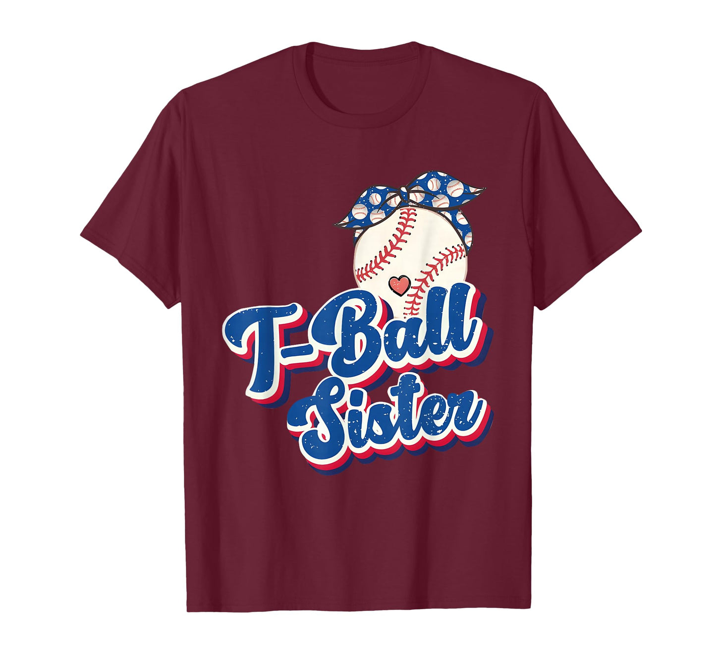 T-ball Sister Groovy Retro Tballl Sister Teeball Sport T-Shirt