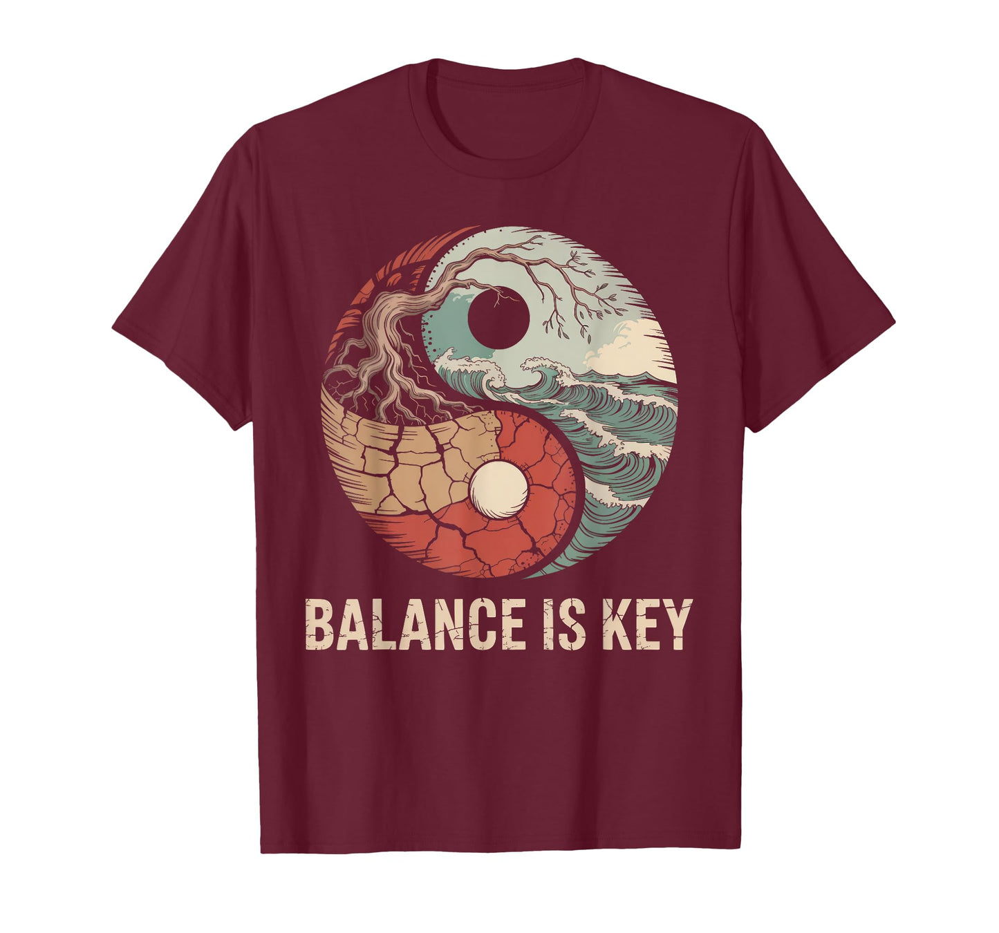 Balance is Key Yin-Yang Nature Symbol T-Shirt