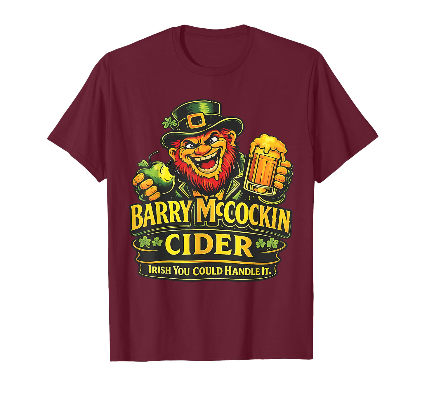 Barry McCockiner McConconner Irish Pub Funny Saint Patrick’s T-Shirt - T-Shirt | Maroon