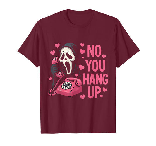 Funny Ghost Calling Halloween Scary Costume You Hang Up T-Shirt - T-Shirt | Maroon