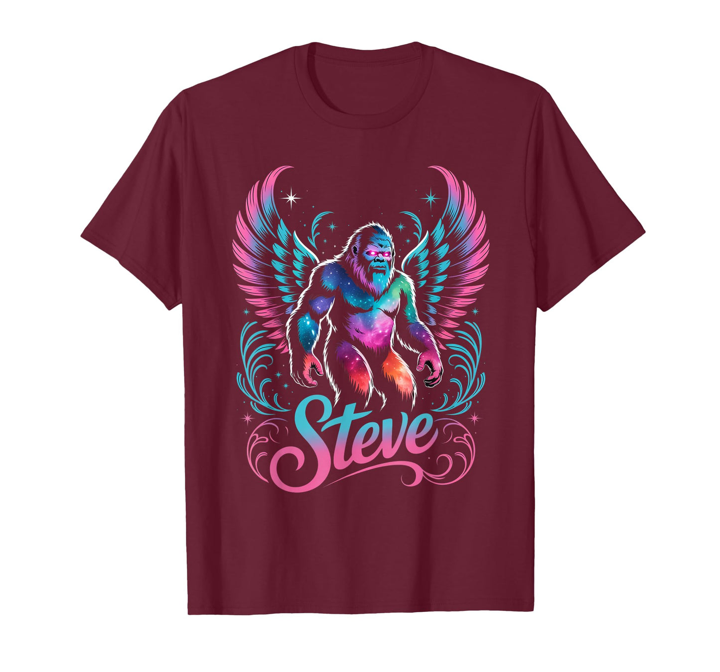Guy Retro Steve First Name Personalized Groovy 80's Bigfoot T-Shirt