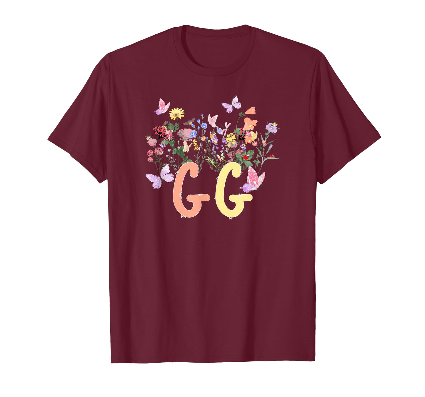 GG Flowers GG Grandmother GG Grandma T-Shirt