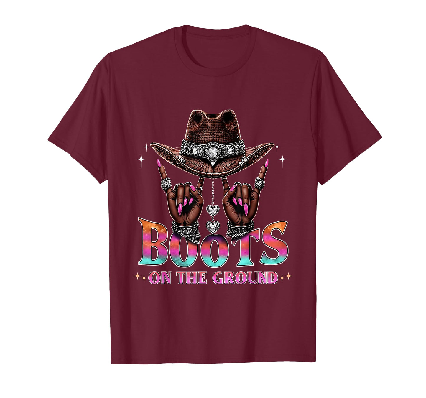 Cowgirl Linedance Boots On The Ground Boot Cowboy Western T-Shirt