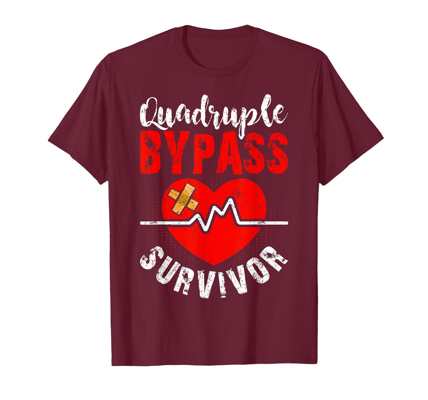 Quadruple Bypass Survivor Open Heart Surgery Gifts T-Shirt