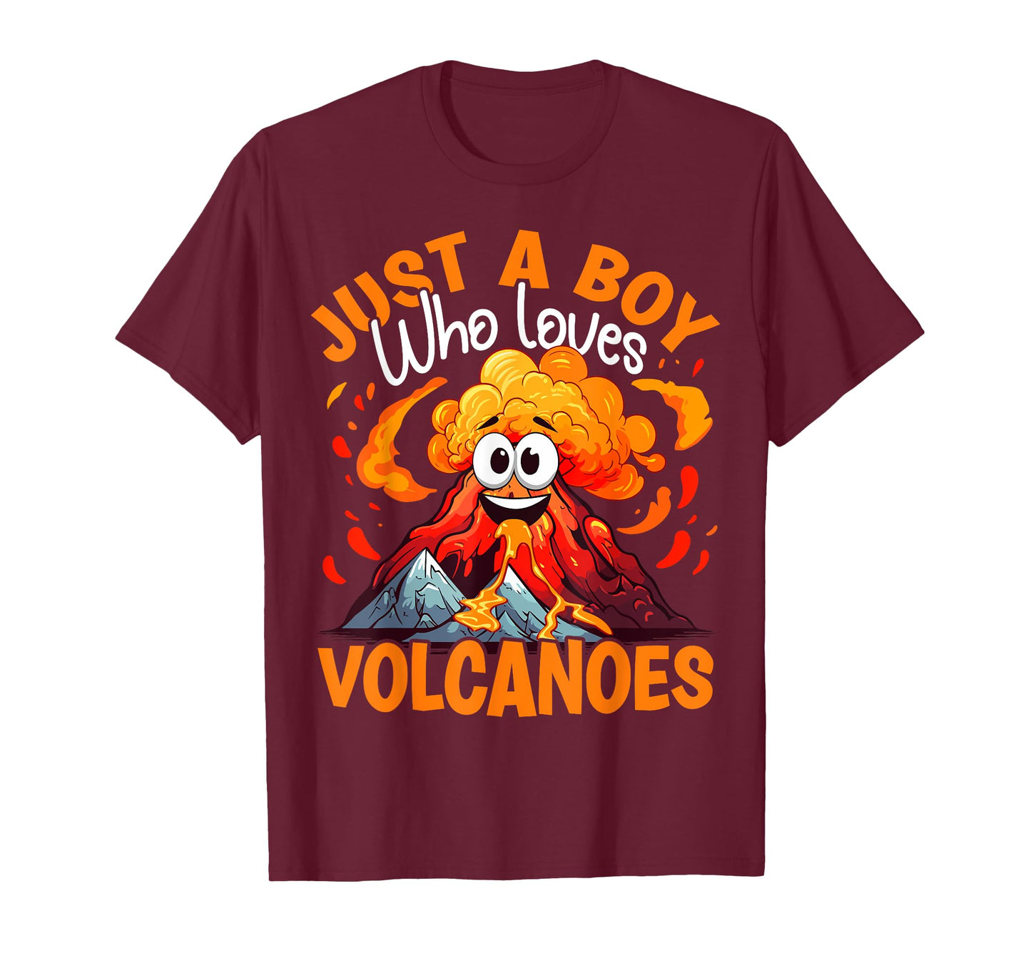 Kids Just A Boy Who Loves Volanoes Volcano Eruption T-Shirt