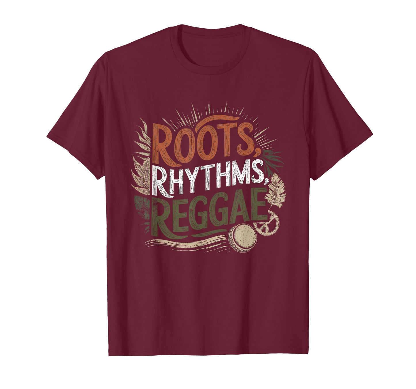 Vintage Reggae Music Roots Rhythms Reggae Groovy T-Shirt