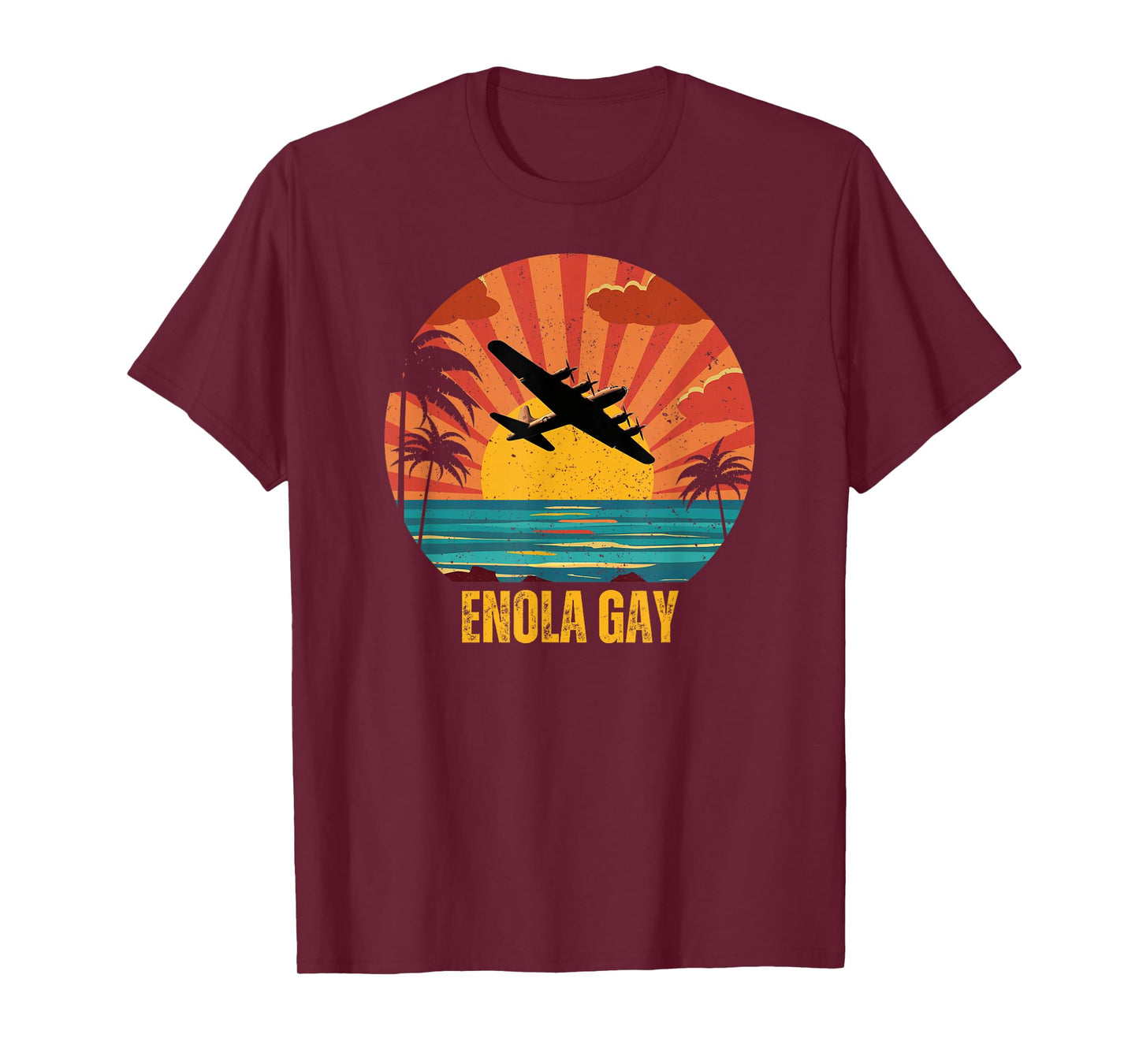Enola Gay Vintage Airplane Enthusiast Graphic Design T-Shirt