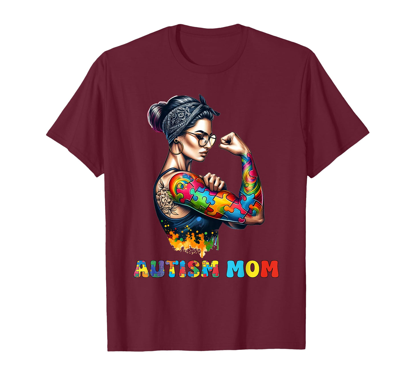 Autism Mom Autism Awareness Strong and Proud Autistic Kids T-Shirt