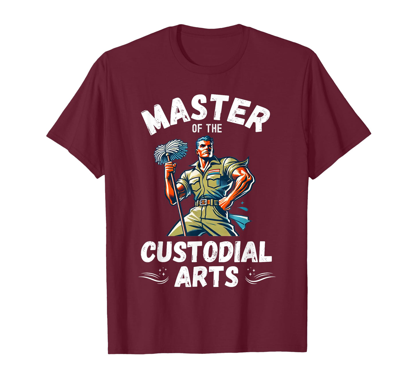 Master Of The Custodial Arts Retro Funny School Custodian T-Shirt