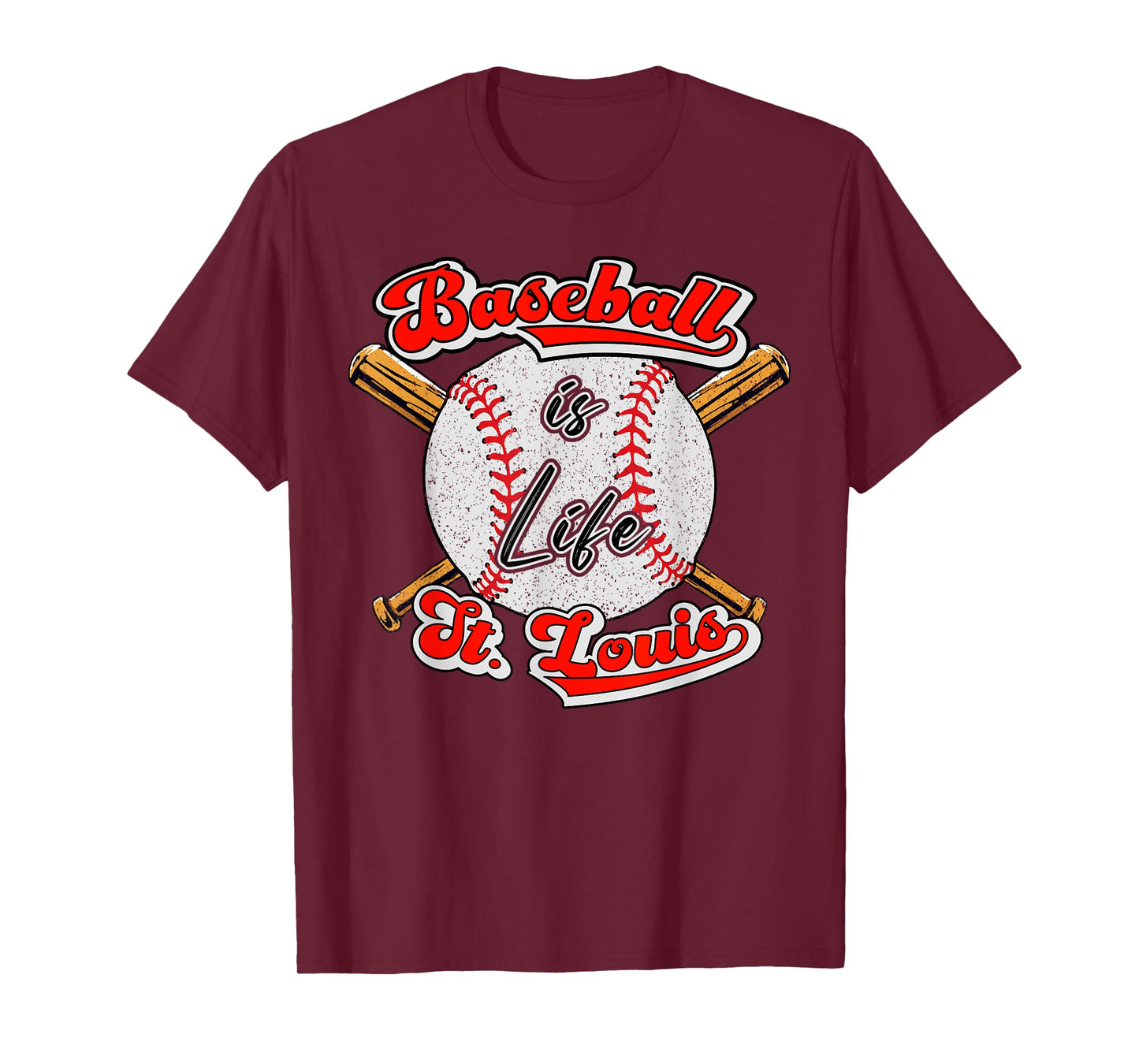 Baseball is life, St. Louis tee fan, St. Louis Baseball T-Shirt