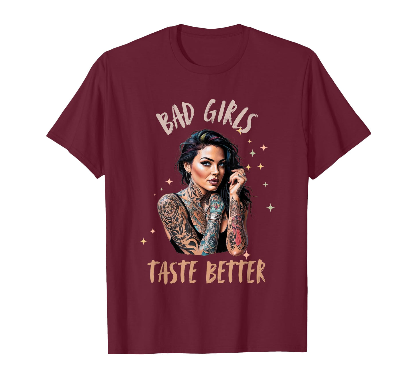 Bad Girls Taste Better Graphic Tattoo T-Shirt