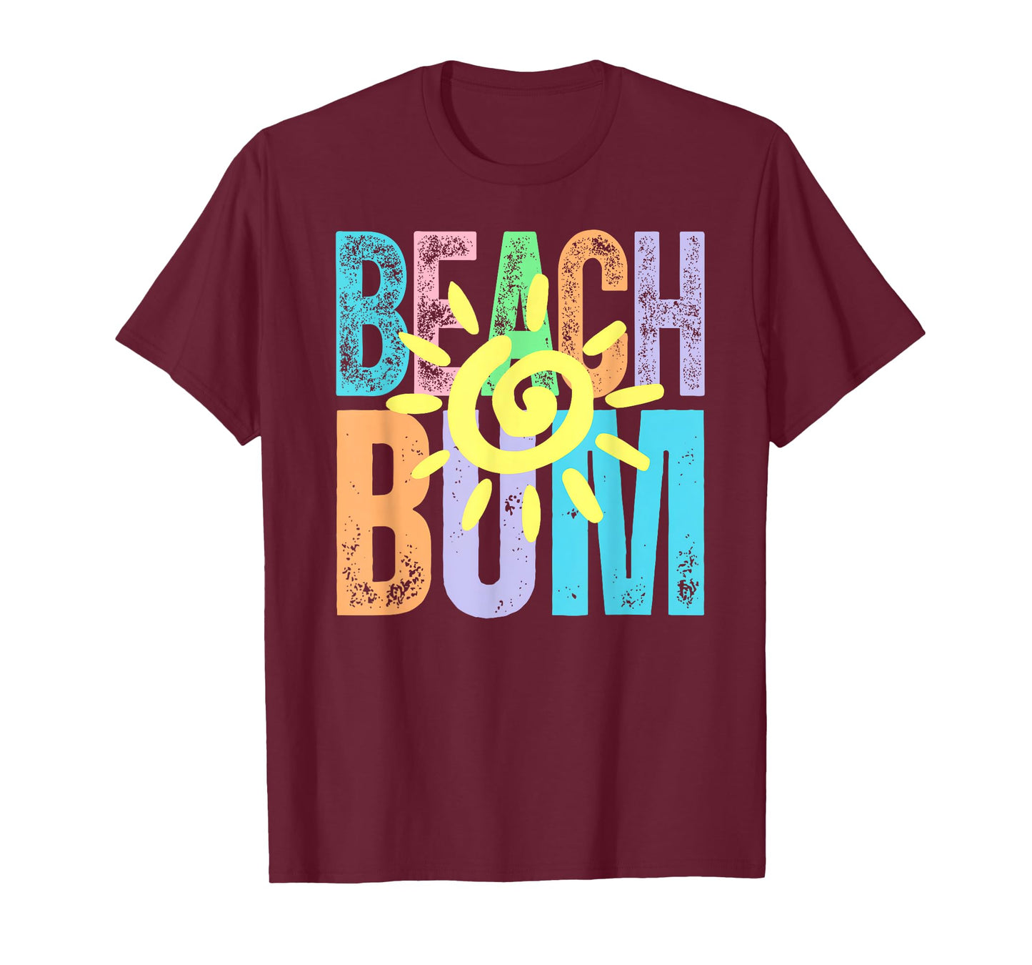 Beach Bum Distressed Summer Vacation Beach Life Sun T-Shirt