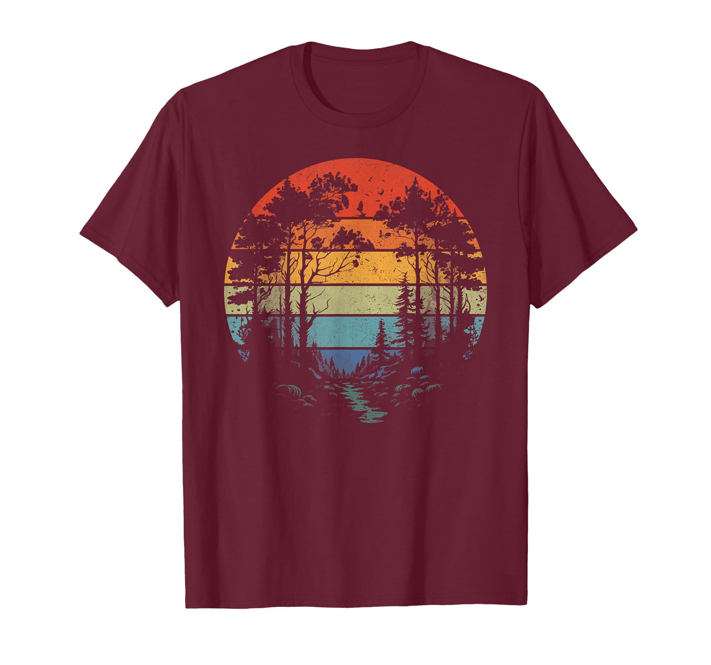 Wildlife Trees Outdoors Nature Retro Forest Vintage T-Shirt