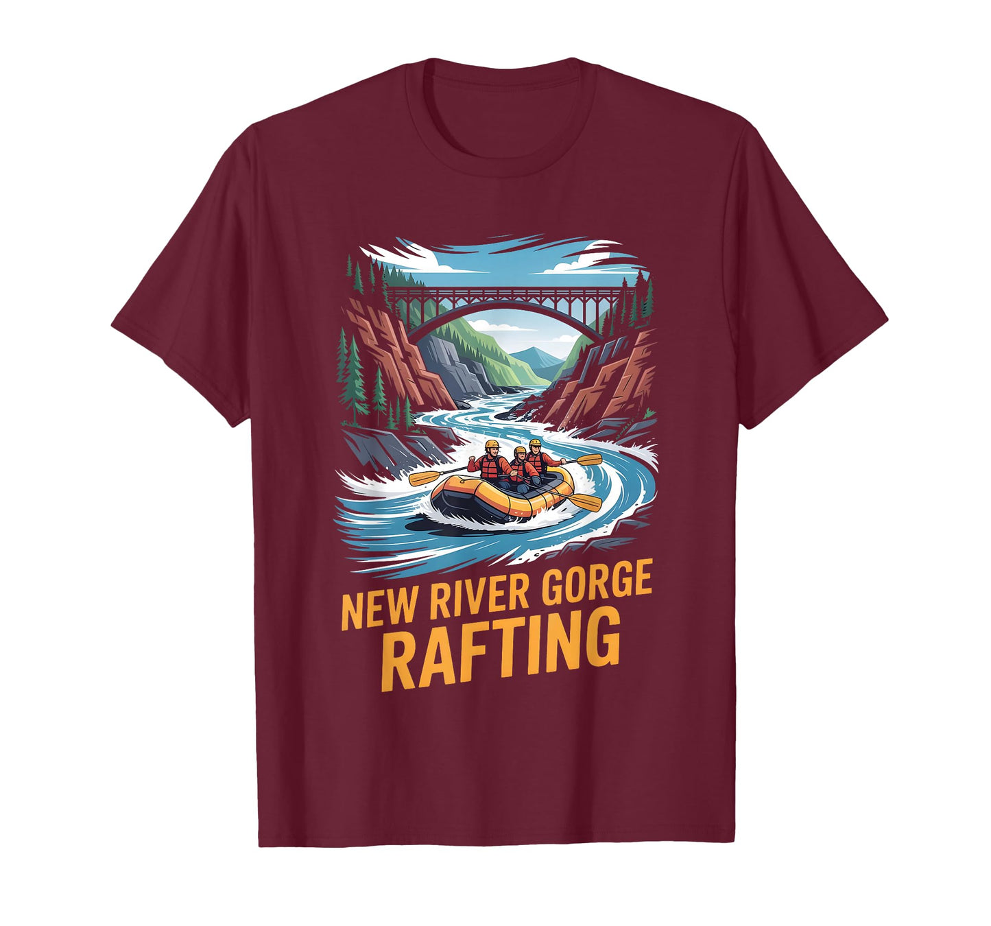 New River Gorge Rafting Whitewater Kayak Outdoor Wild Sport T-Shirt