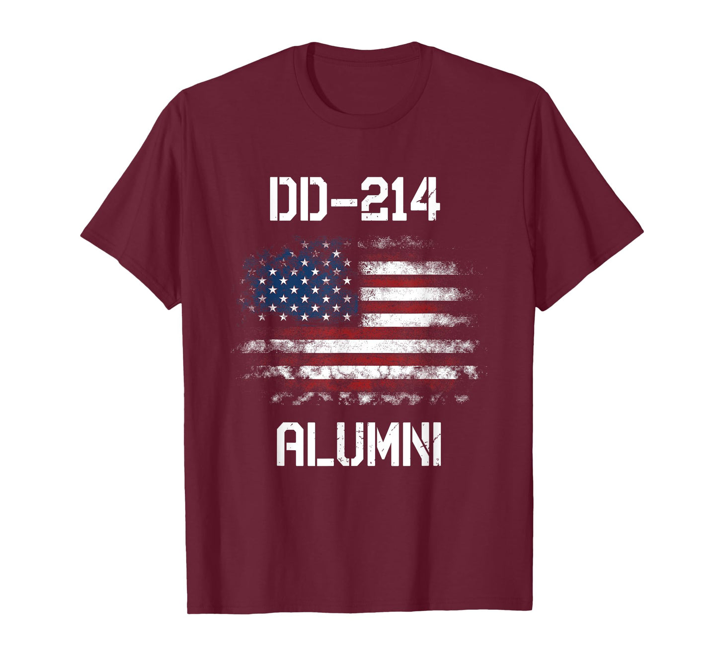 DD-214 Alumni USA Flag Military Service Veteran Soldiers T-Shirt for Women Men
